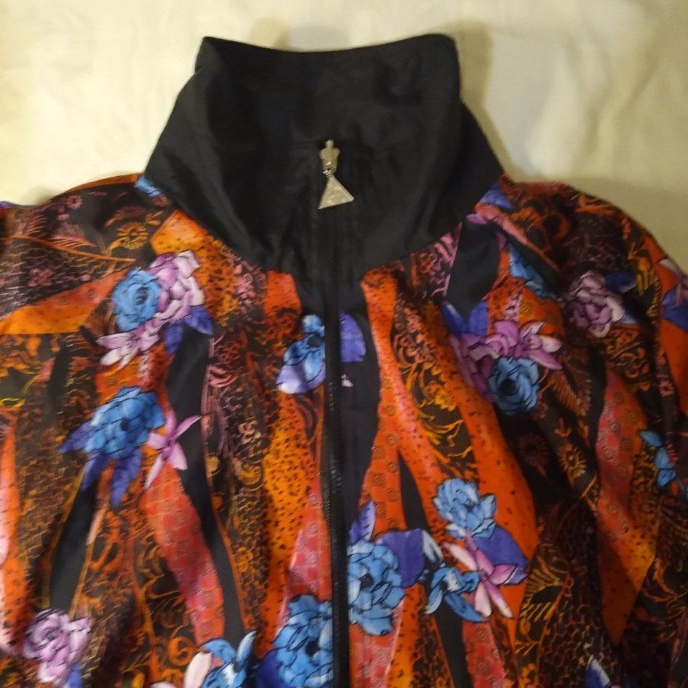 VTG Casual Isle Floral Abstract Pattern Windbreake - Picture 2 of 7